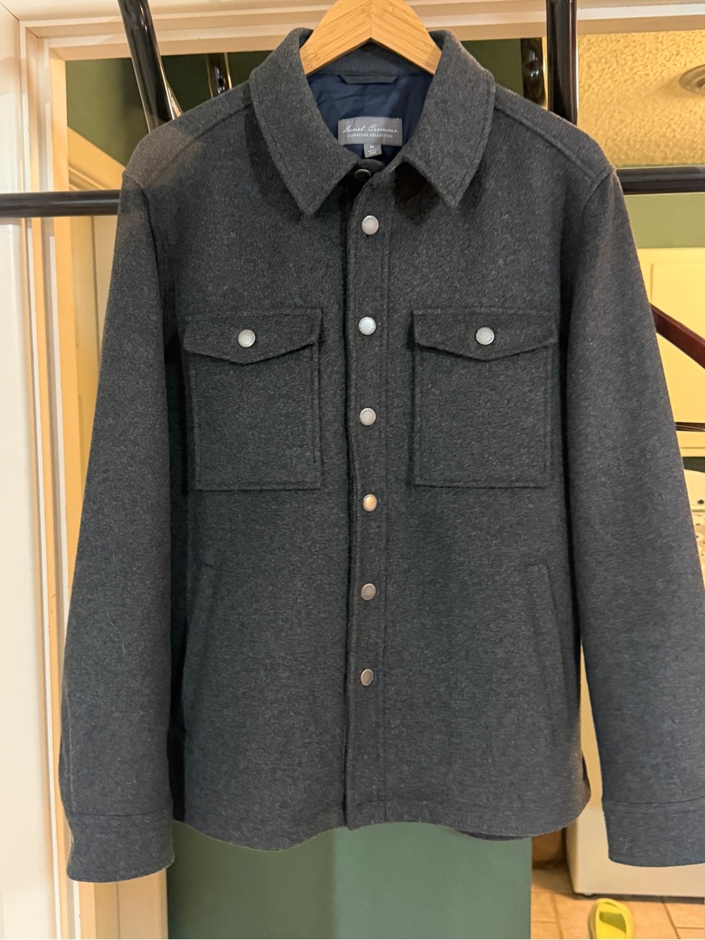 Daniel Cremieux Charcoal Wool-Blend Button Jacket